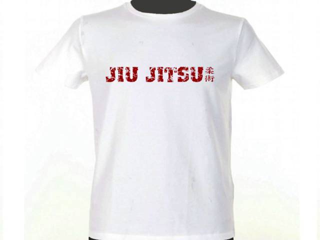Jiu jitsu silk printed white t-shirt